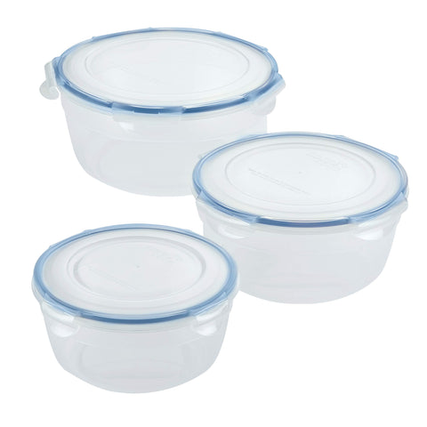 LocknLock Easy Essentials stackable bowls on display showing space-saving design