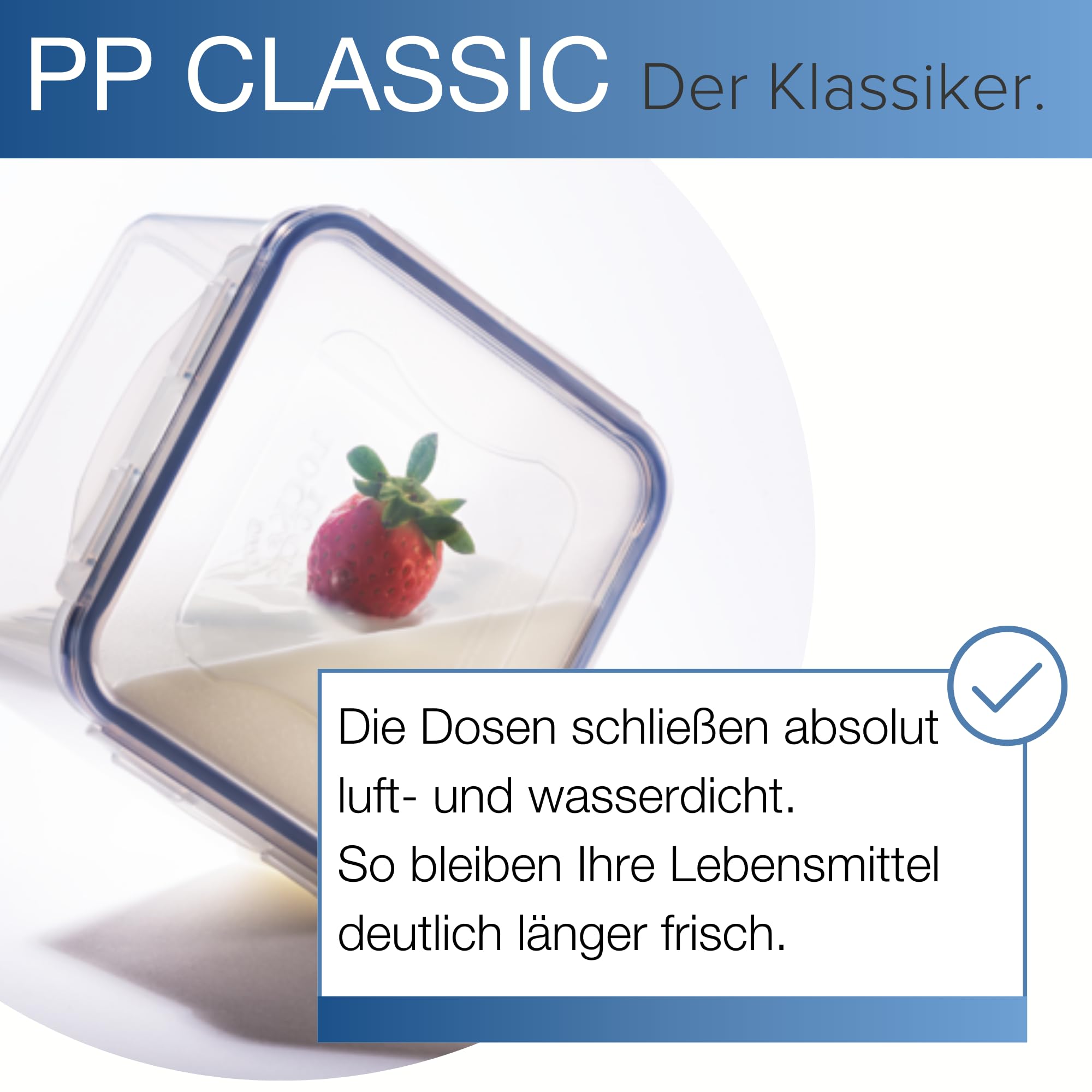 LocknLock eggs dispenser lid closed, secure lock ensures leak-free transport for picnics or lunch.