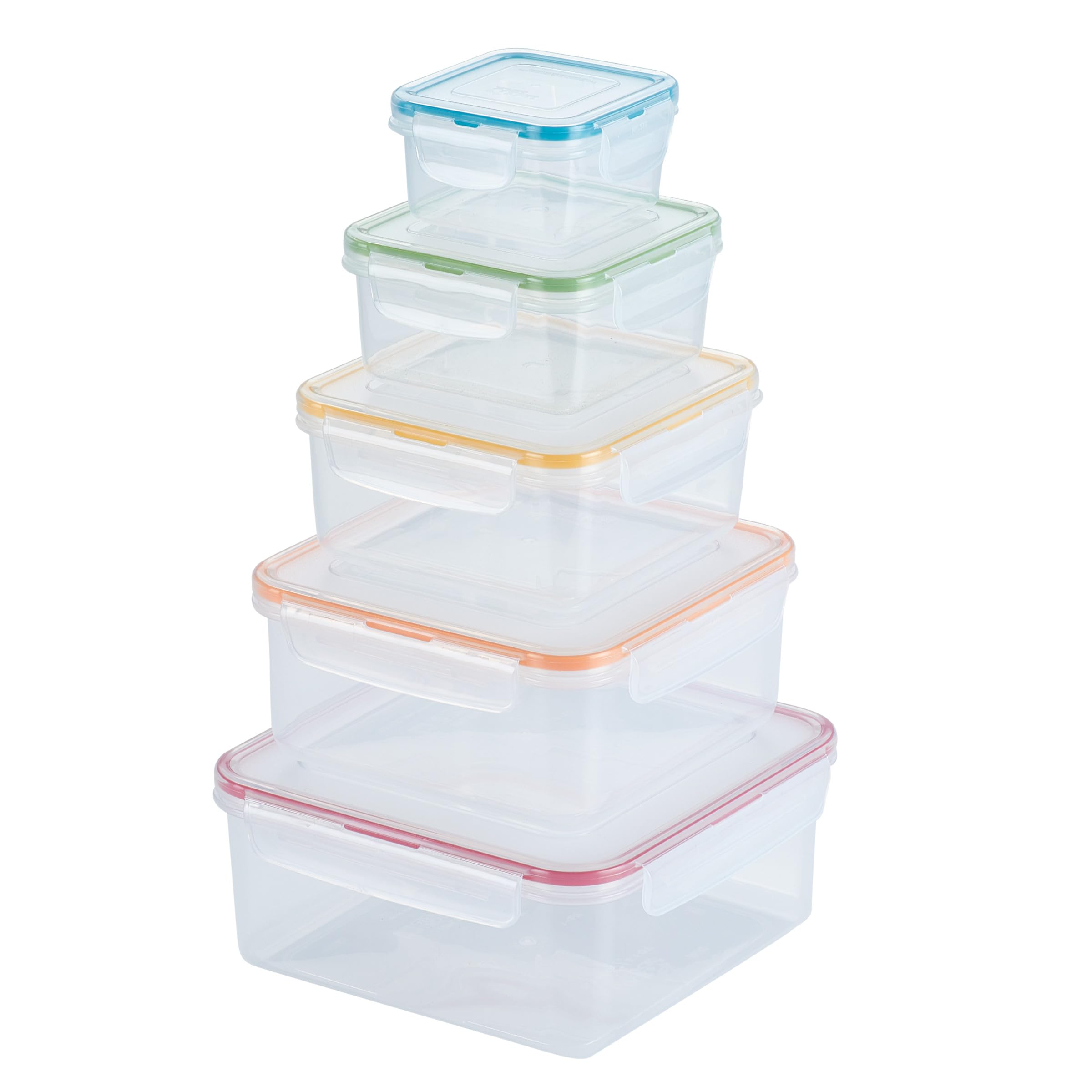 LocknLock Everyday Storage 68oz containers stacked for compact nesting.