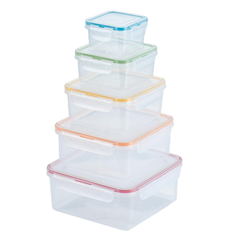 LocknLock Everyday Storage 68oz containers stacked for compact nesting.