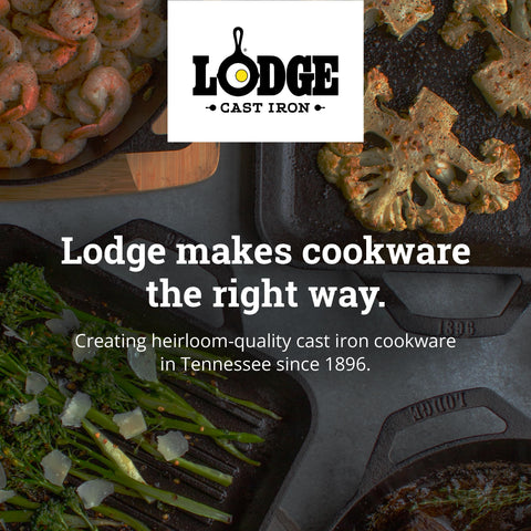 Lodge 81 square inch cooking surface provides ample room for meals