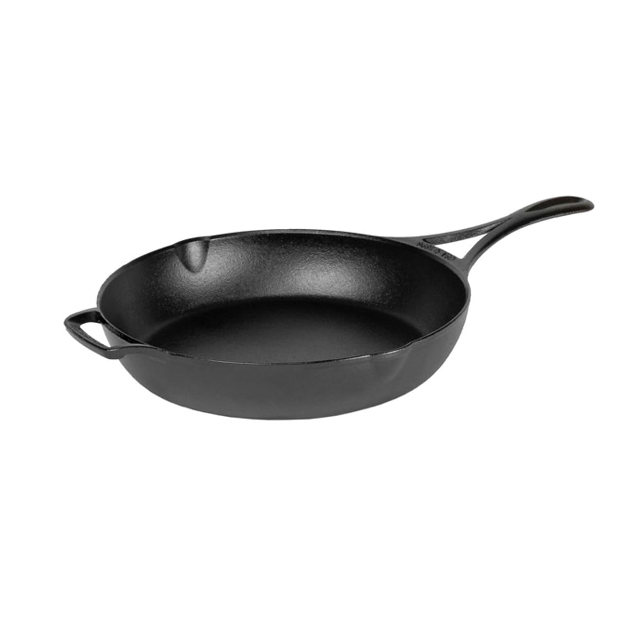 Lodge Blacklock 10.25-inch skillet with wide surface for even searing.