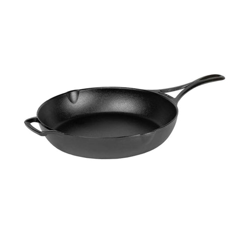 Lodge Blacklock 10.25-inch skillet with wide surface for even searing.