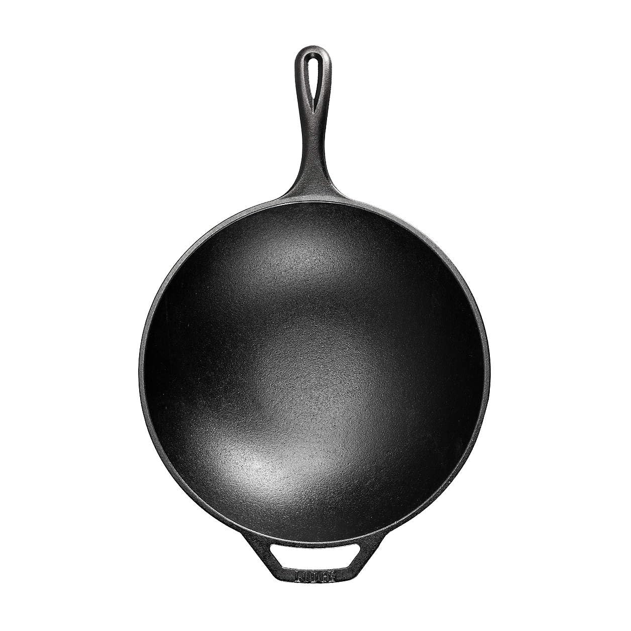 Lodge Chef Collection 12.5 inch wok on stove with sizzling vegetables