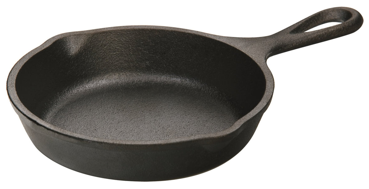 Lodge H5MS 5-inch mini skillet front view ideal for appetizers.