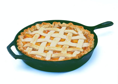 Lodge skillet handle detail highlighting durable construction for safe grip.