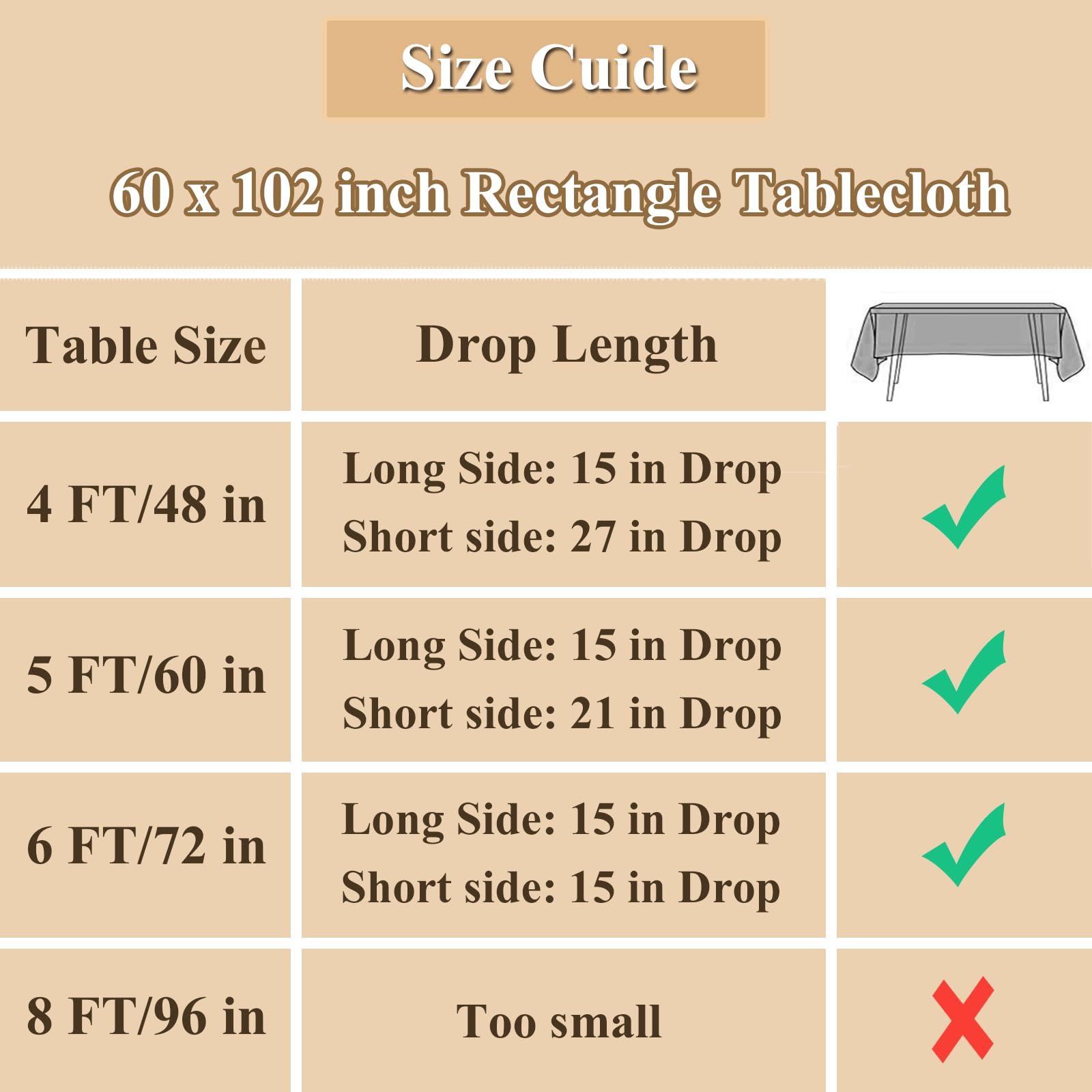 Lodmemo machine-washable tablecloth is easy to refresh after events.