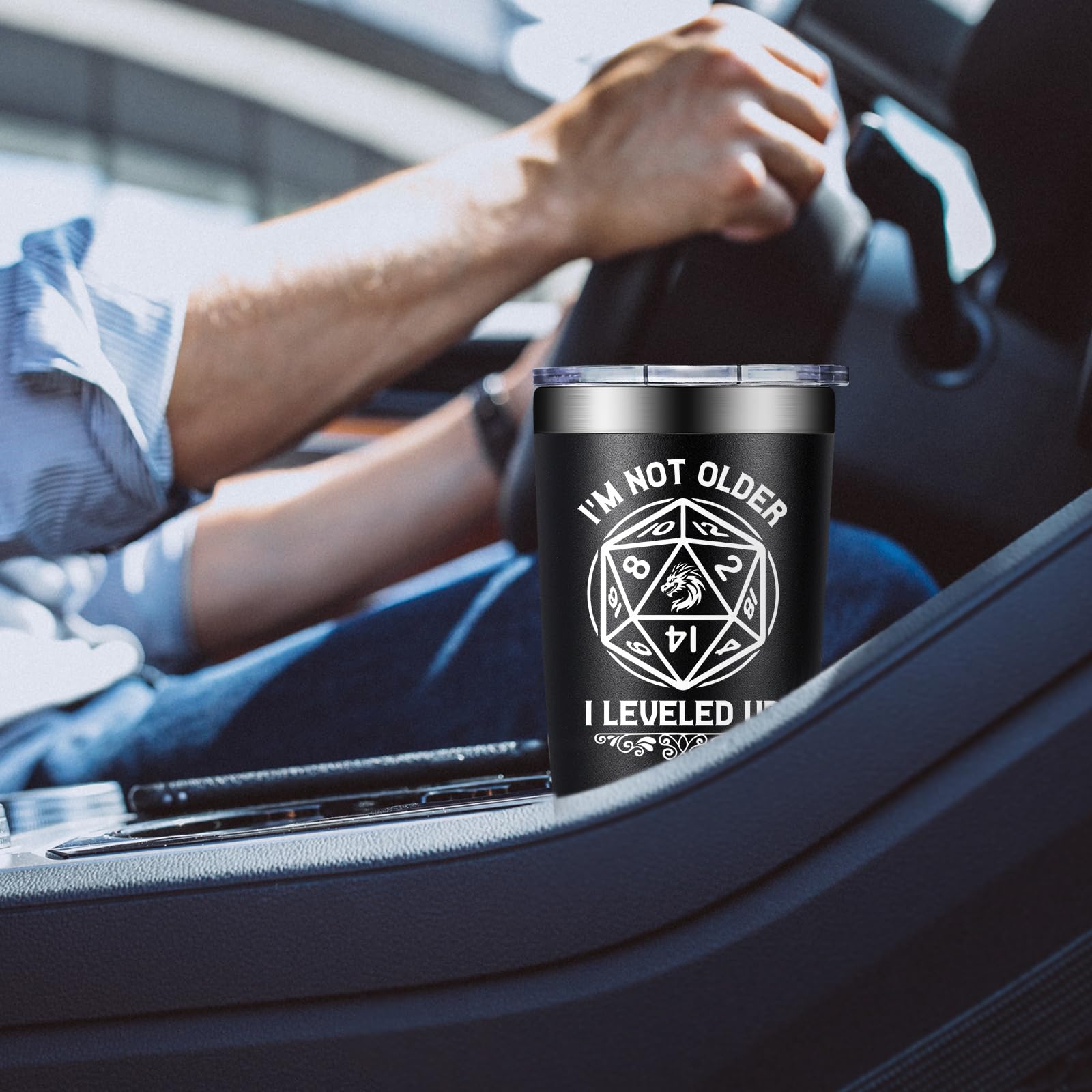 Loecuxe DND tumbler ideal for coffee on the go.
