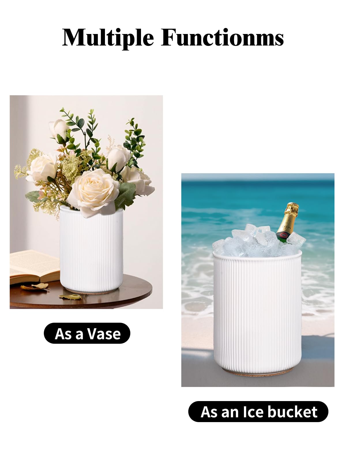 LoeJan utensil holder can serve snacks or flowers when not in use.
