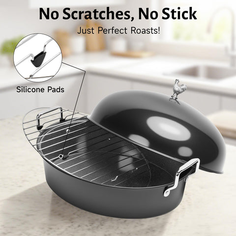 LOEUO 32L easy-clean surface for quick cleanup after roasting.