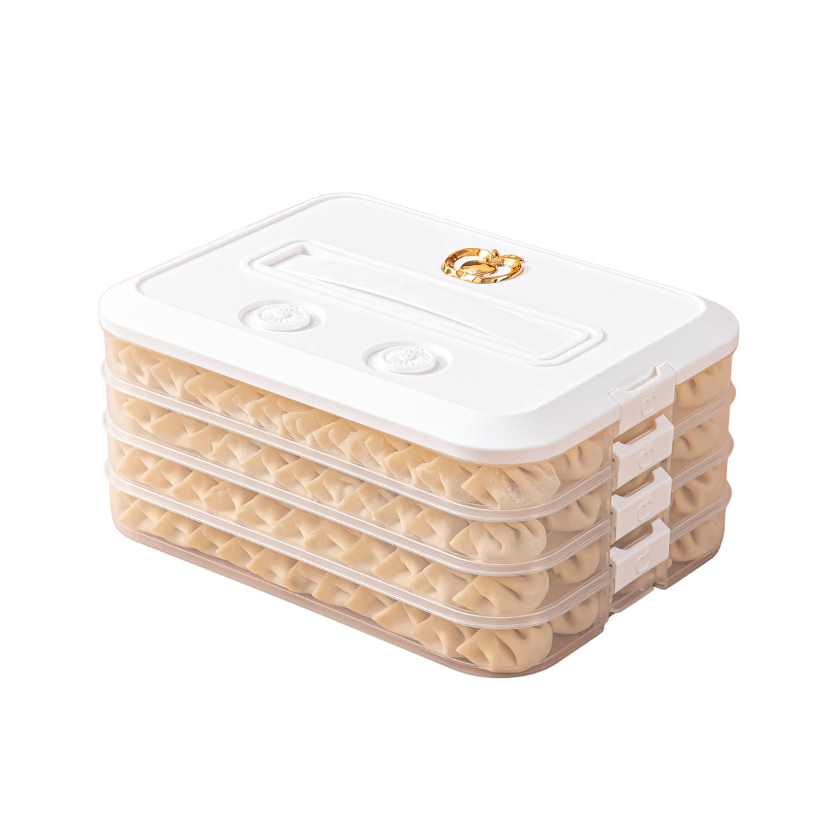 LOEZ 4-layer container top view showing space-saving organization for pantry storage.