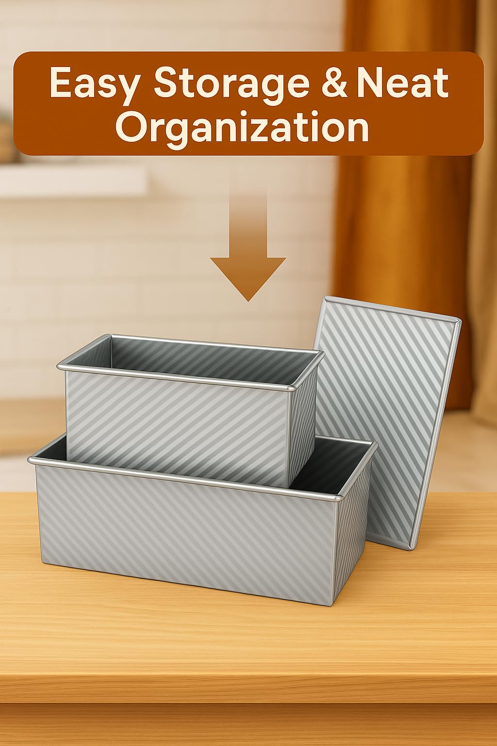 Logario loaf pan nonstick interior releases bread cleanly