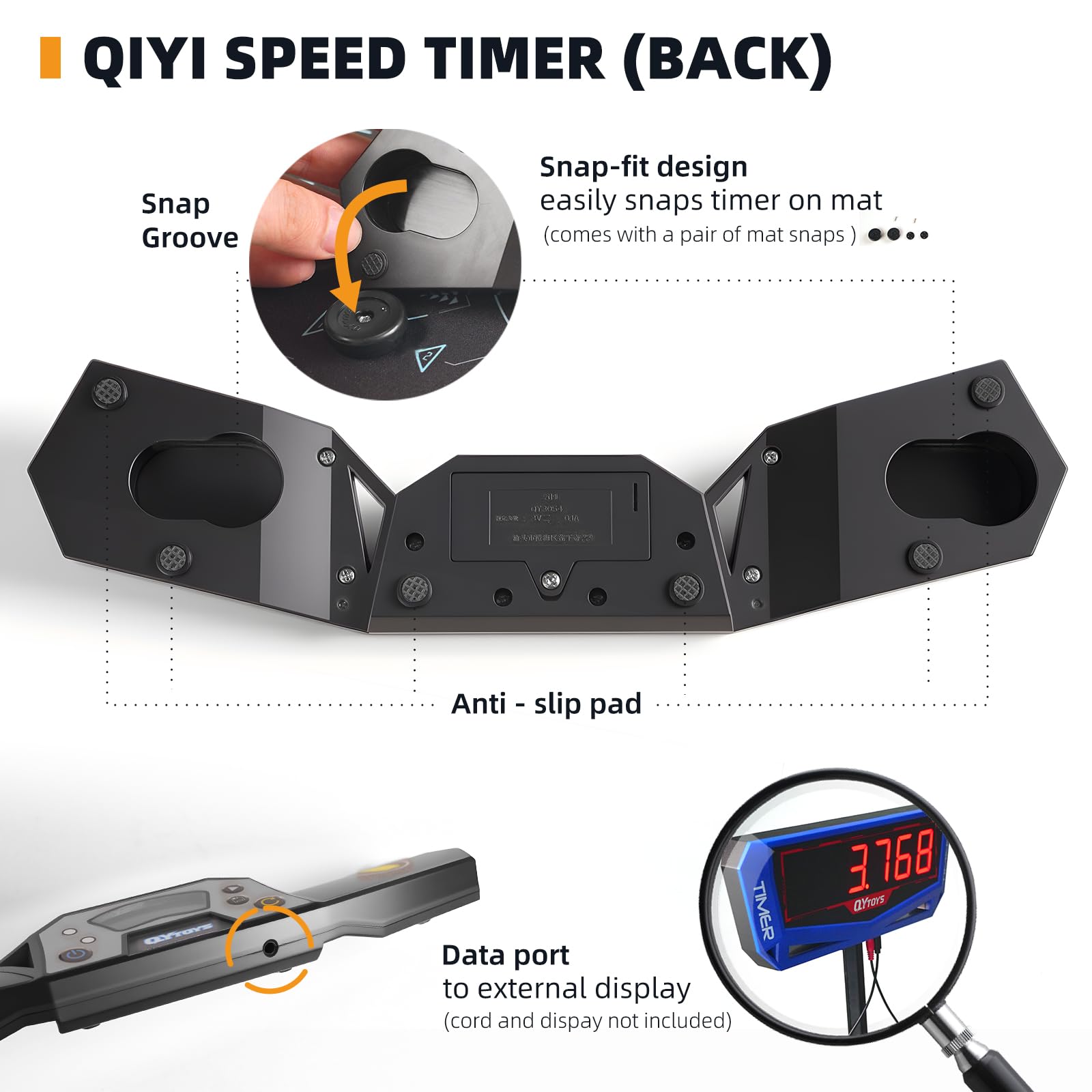 LogicTwist timer side with touch controls for effortless starts