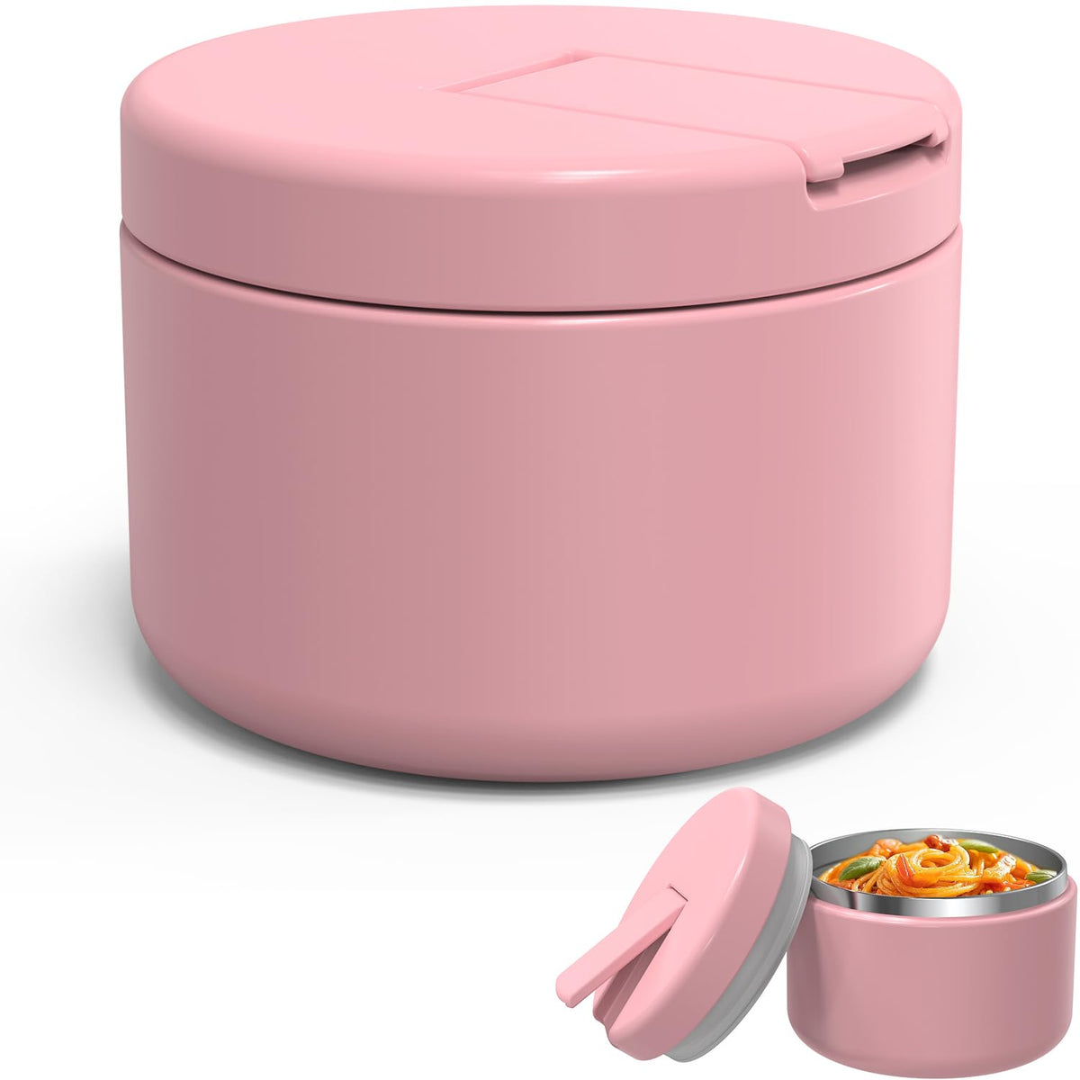 LOHASOK 12oz thermo jar with open-lid for easy, kid-friendly lunches.