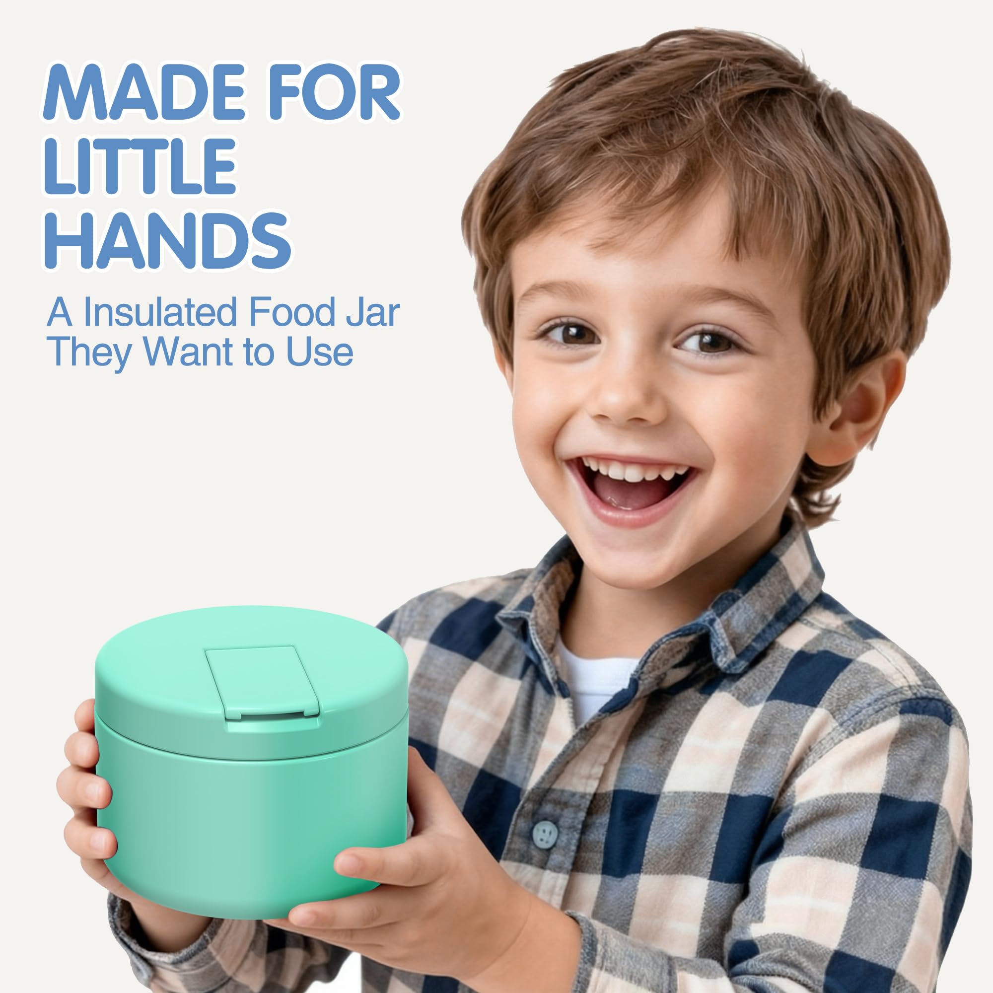 LOHASOK 12oz thermo jar wide-mouth image, easy filling for snacks
