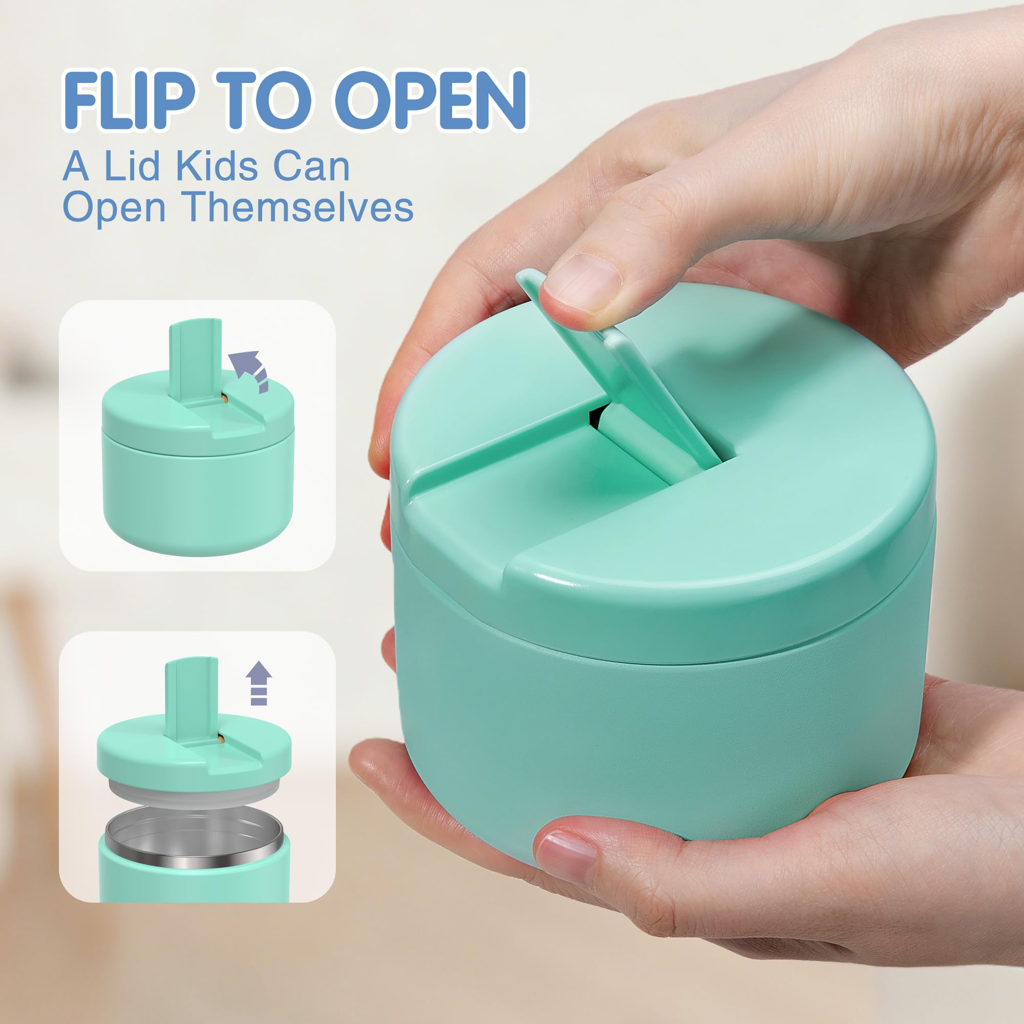 LOHASOK child-friendly lunch container image, easy-open lid for school days