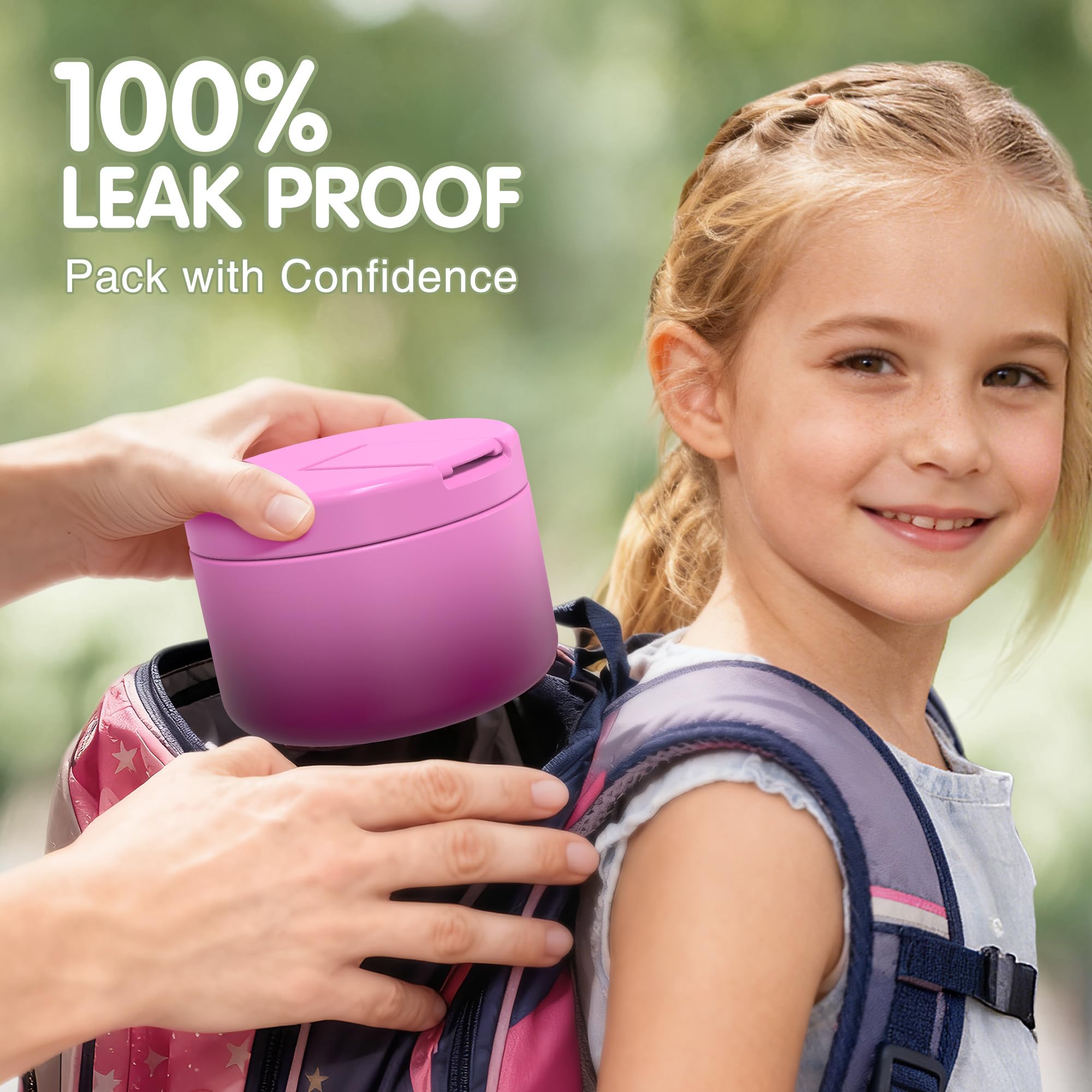 LOHASOK leak-proof seal prevents spills in backpacks.