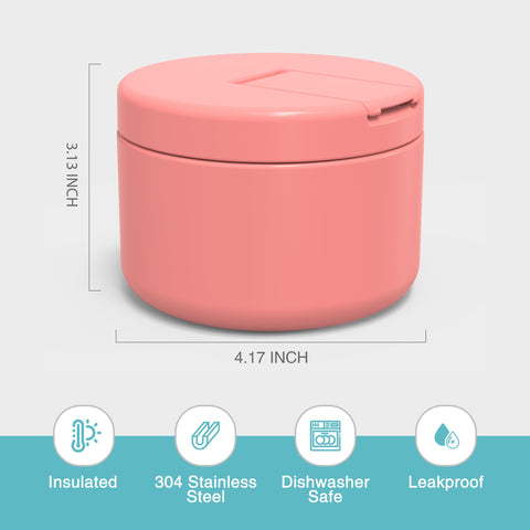 LOHASOK pink kids lunch thermo suited for on-the-go meals