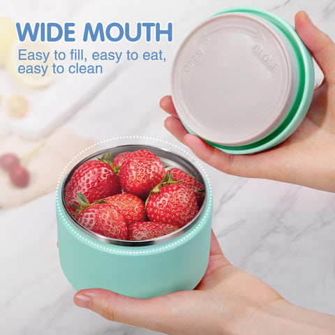 LOHASOK stainless steel body image, durable lunch jar for daily use
