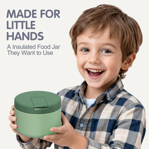LOHASOK wide-mouth design aids easy filling and eating for kids.