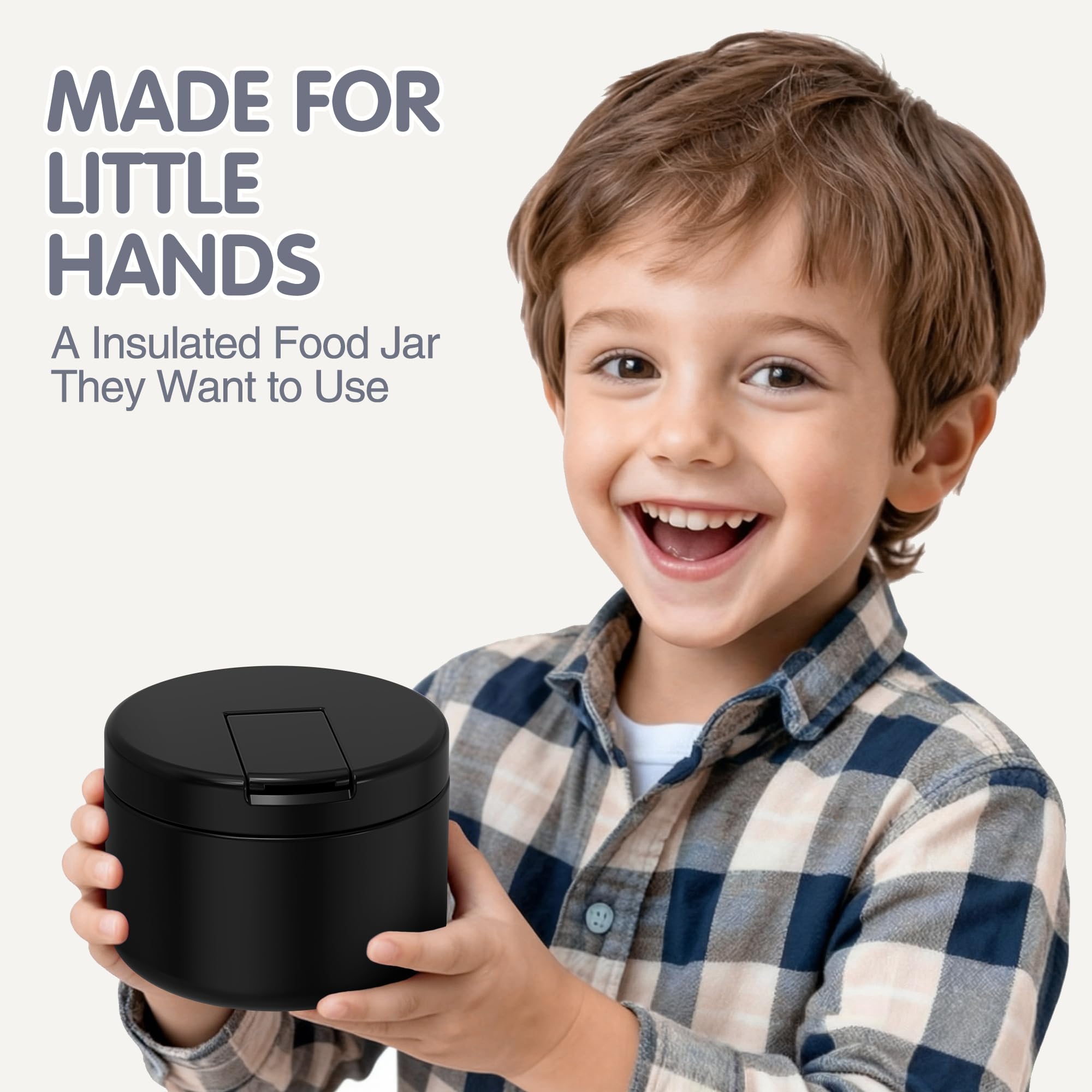 LOHASOK wide-mouth stainless steel container for easy filling and cleaning.