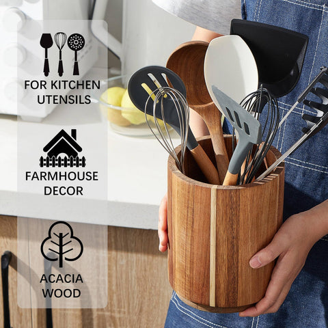 Varnished surface highlights wood grain for an inviting kitchen focal point