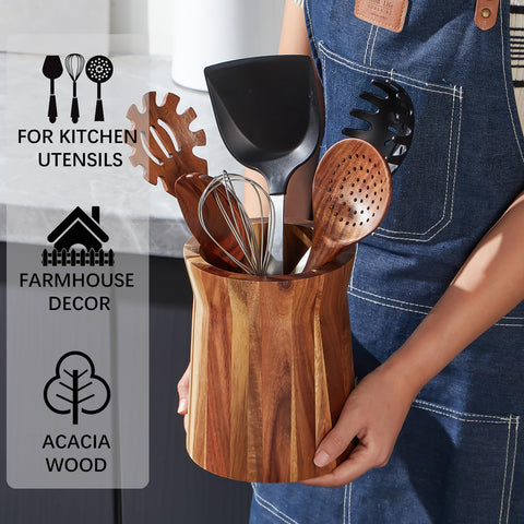 LOHONER trumpet-shaped opening adds elegant flair and steady utensil access.