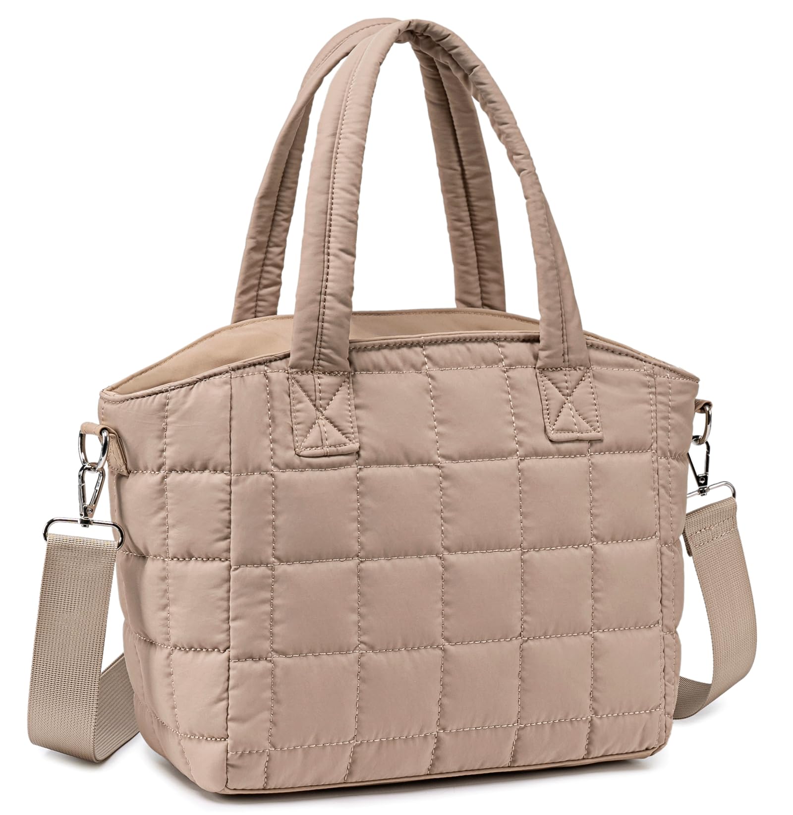 LOIDOU khaki quilted lunchbox outer for stylish daily use
