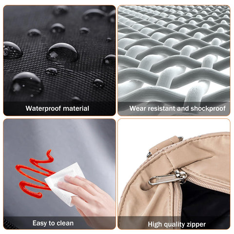 LOIDOU khaki water-resistant fabric resists stains