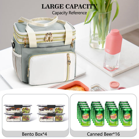 LOKASS interior mesh pocket and side pockets organize utensils and bottles