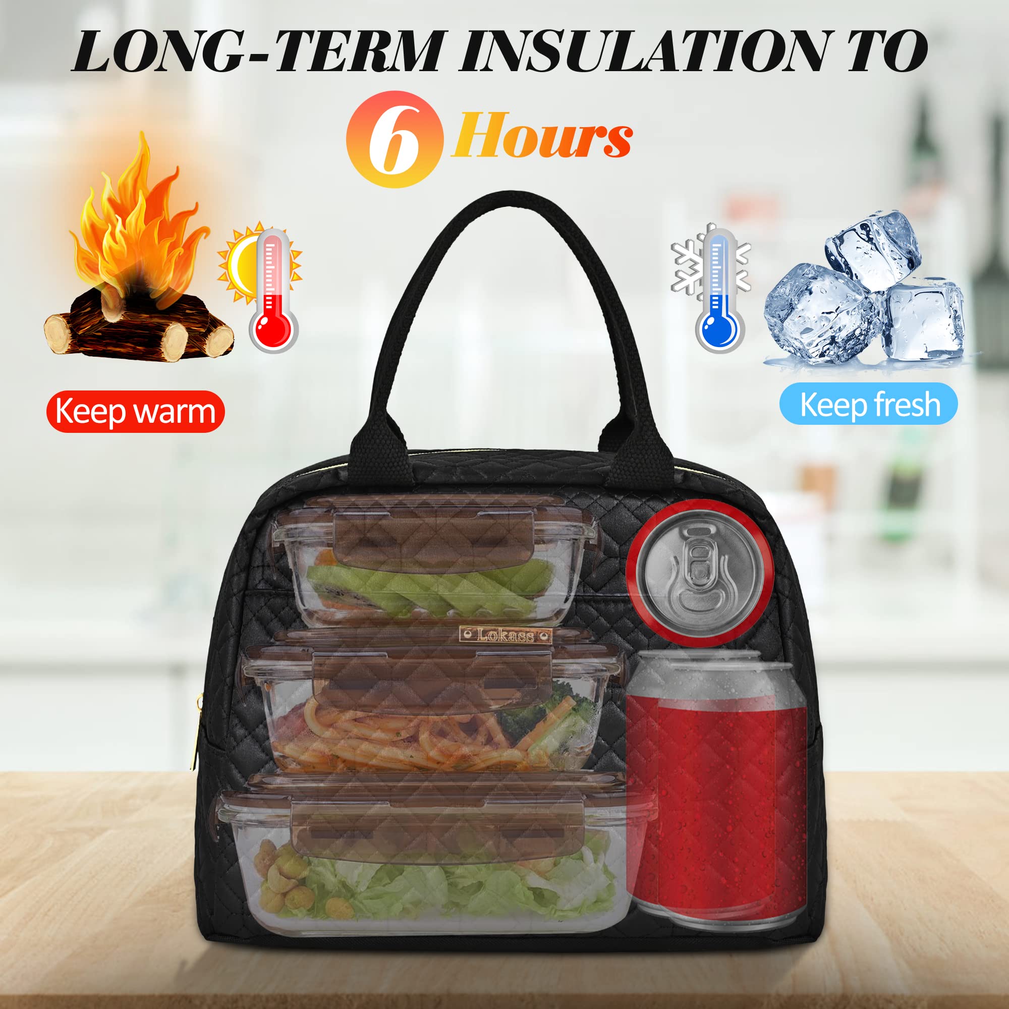 LOKASS front pocket keeps utensils and keys organized