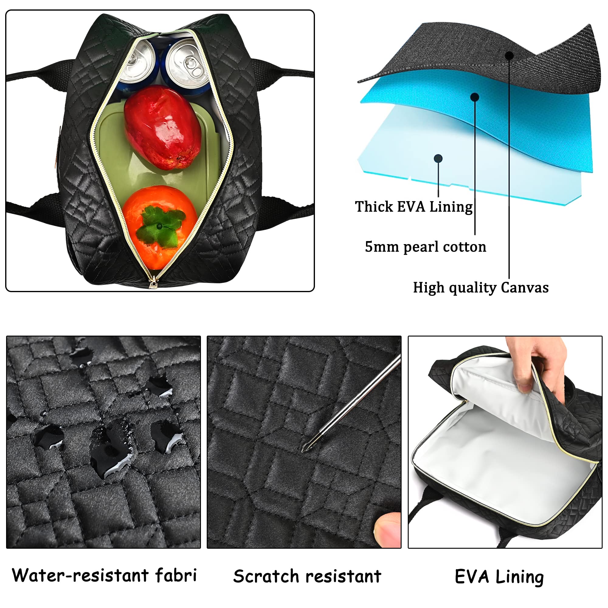 LOKASS insulated nylon liner keeps food fresh on the go