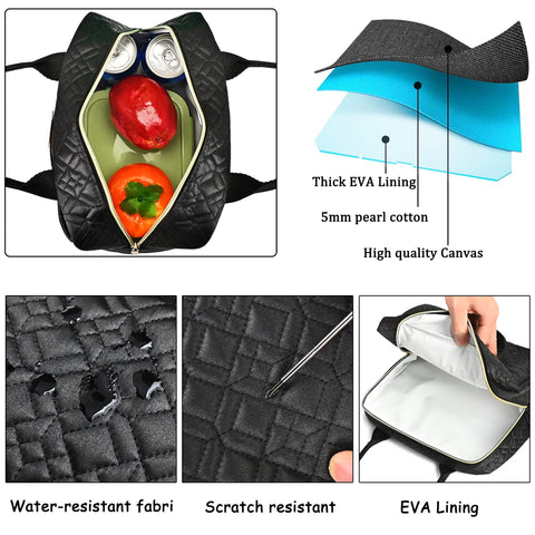 LOKASS insulated nylon liner keeps food fresh on the go
