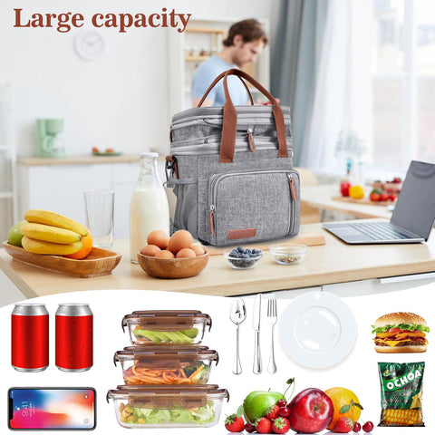 LOKASS lunch bag features 6mm insulation to keep food hot or cold all day.