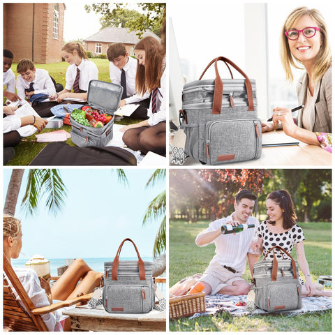 LOKASS lunch bag is versatile for work, picnics, beach trips, or travel.