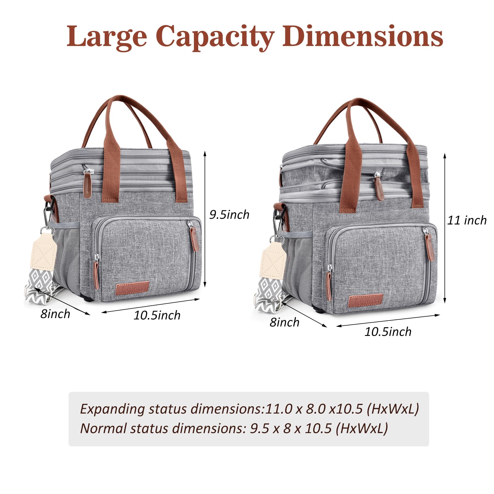 LOKASS lunch bag shows wet and dry separation for mess-free meals at work.