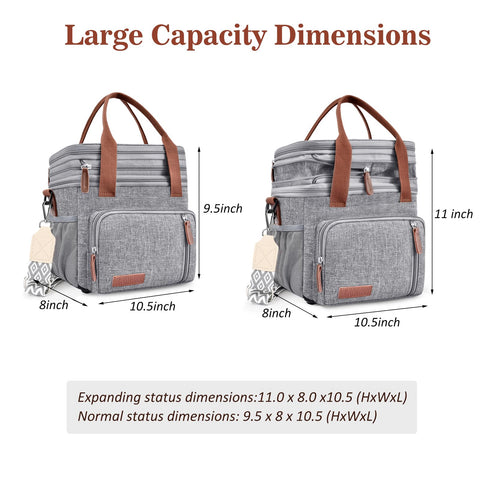 LOKASS lunch bag shows wet and dry separation for mess-free meals at work.
