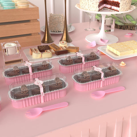 6.8 oz capacity mini loaf pans shown for single servings