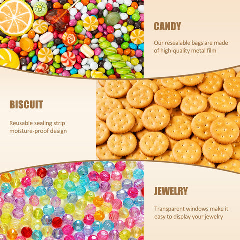 LOKQING versatile bags fit coffee beans, candy, bath salts, and snacks.