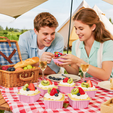 LOKQING compact disposable pans reduce cleanup after events.
