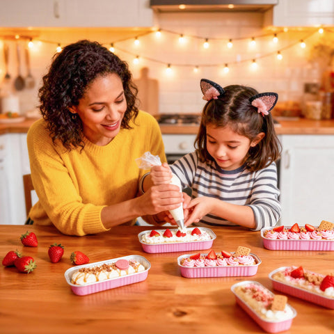 LOKQING pink pans add stylish flair to birthday and holiday dessert tables