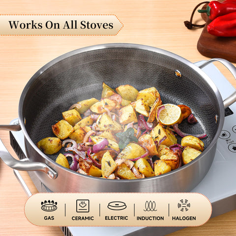 LOLYKITCH cool-touch double handles ensure a secure, comfortable grip.