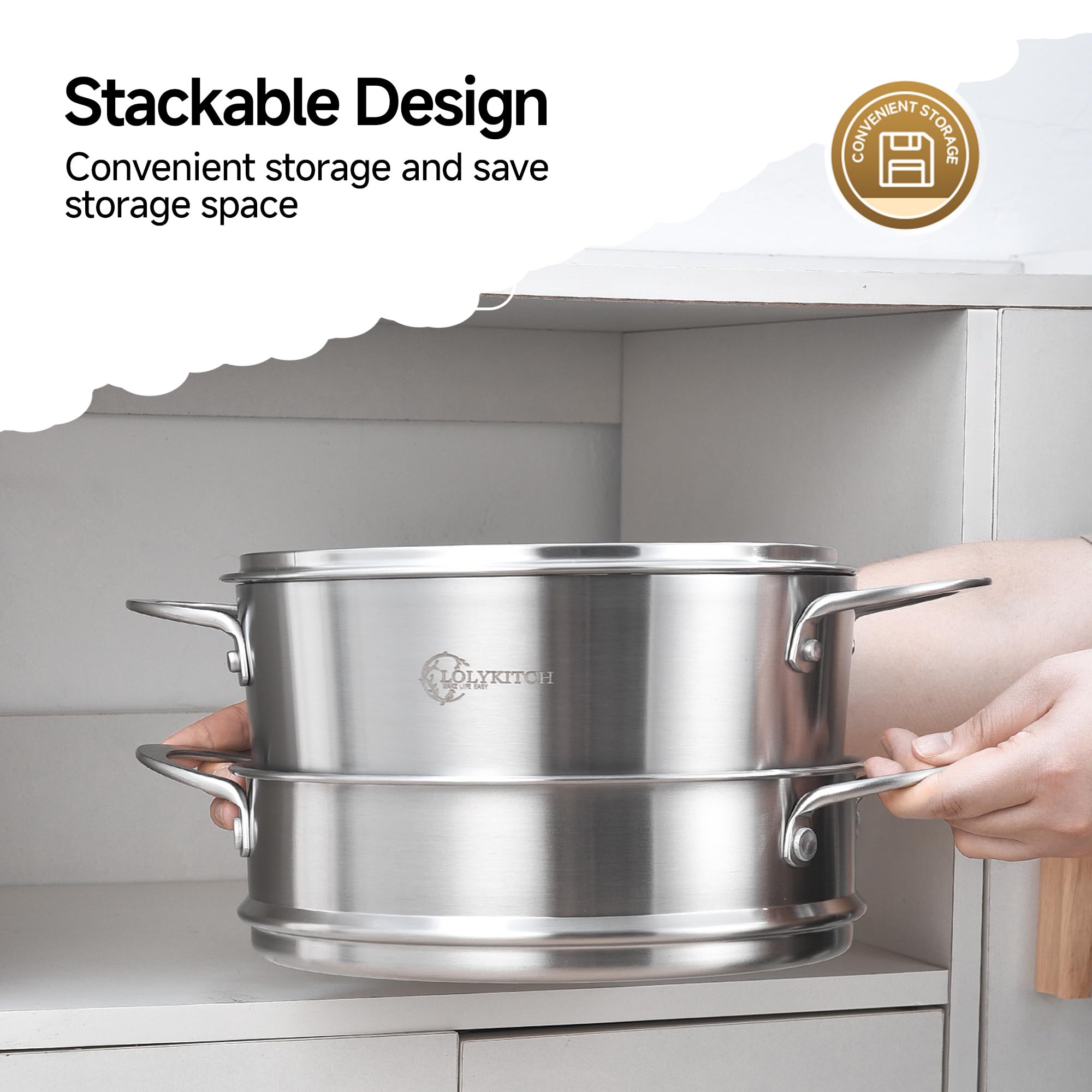 LOLYKITCH Cool-touch double handles offer safe lifting during meals.
