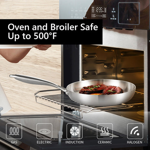 LOLYKITCH pan with detachable handle for safe, cool-to-touch transfers.