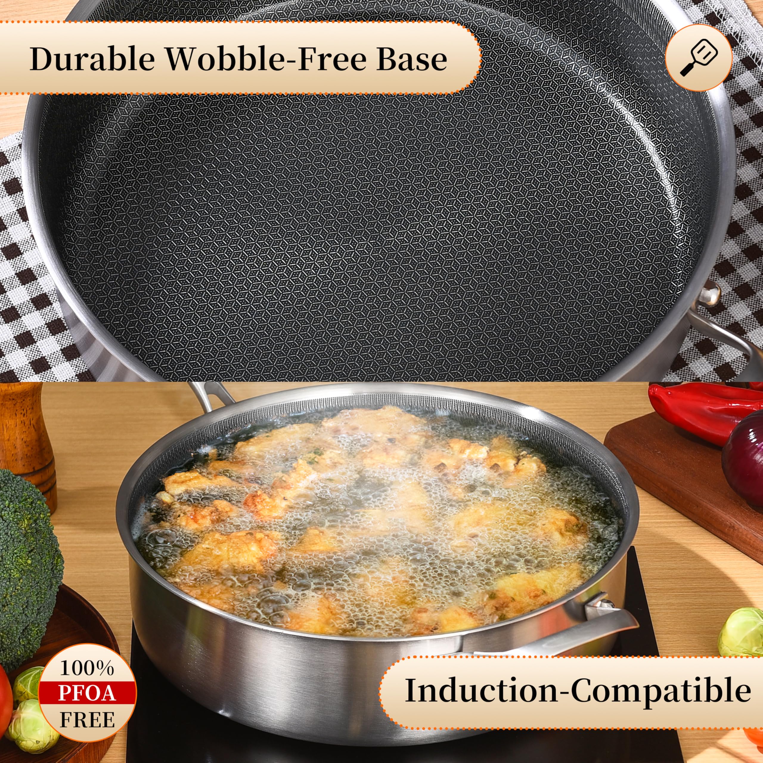 LOLYKITCH induction ready pan on a modern stove