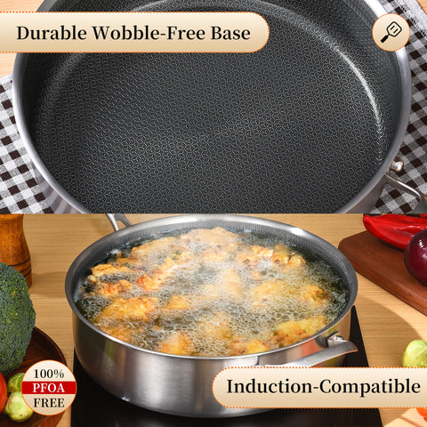 LOLYKITCH induction ready pan on a modern stove