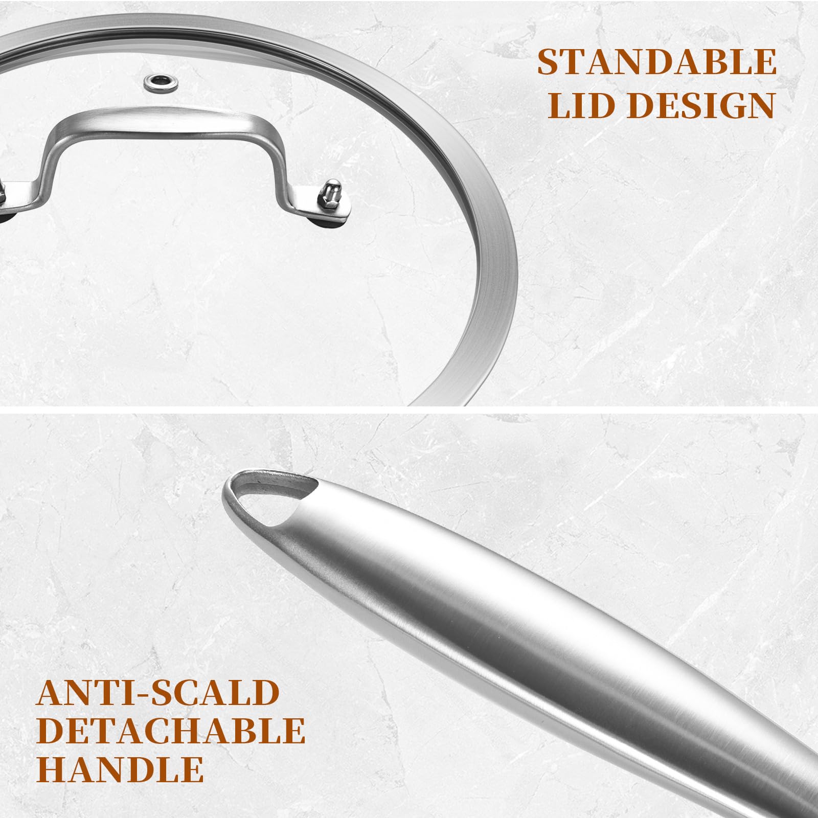 LOLYKITCH dishwasher-safe and oven-safe pan up to 500°F for versatile cooking