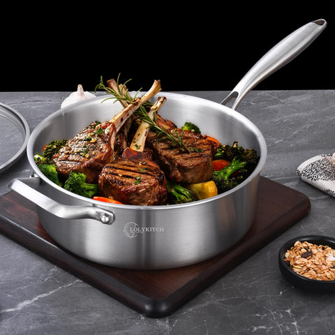 LOLYKITCH induction-base ensures efficient heat on compatible stovetops