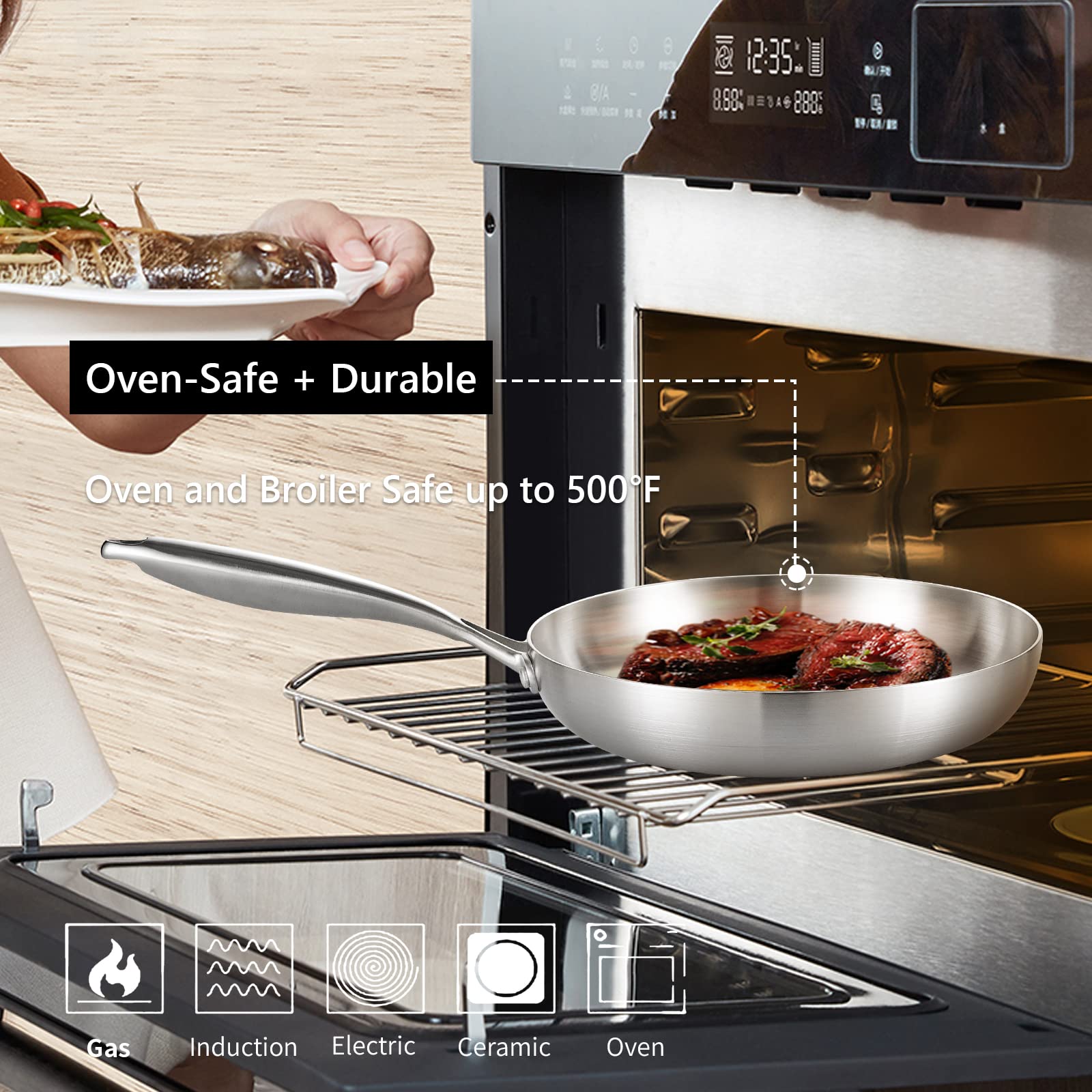 LOLYKITCH Tri-Ply set displayed in a modern kitchen for everyday cooking.
