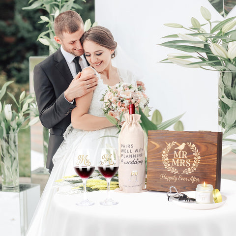 LOMEVE bride and groom toast scene inspires celebrations.